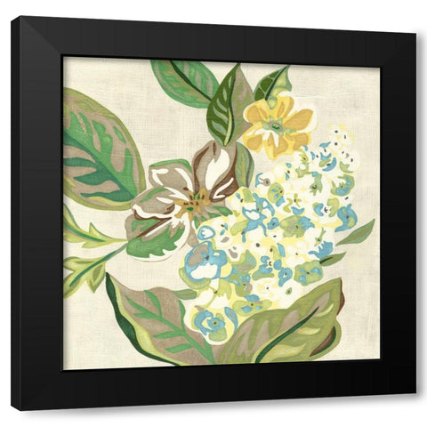 Modern Chintz IV Black Modern Wood Framed Art Print with Double Matting by Zarris, Chariklia