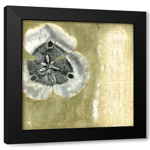 Celadon in Bloom II Black Modern Wood Framed Art Print with Double Matting by Goldberger, Jennifer