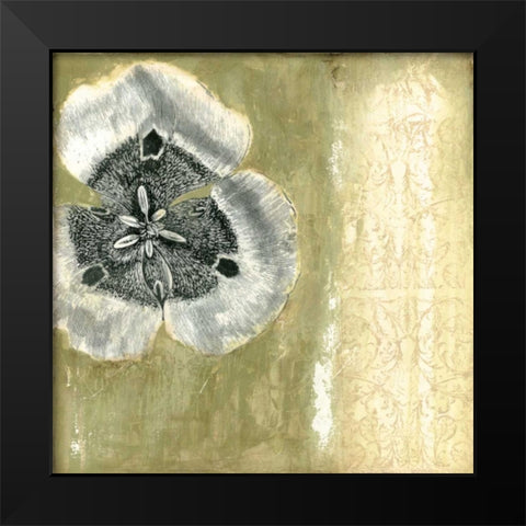 Celadon in Bloom II Black Modern Wood Framed Art Print by Goldberger, Jennifer