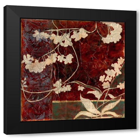 Garden Whimsy I Black Modern Wood Framed Art Print with Double Matting by Goldberger, Jennifer