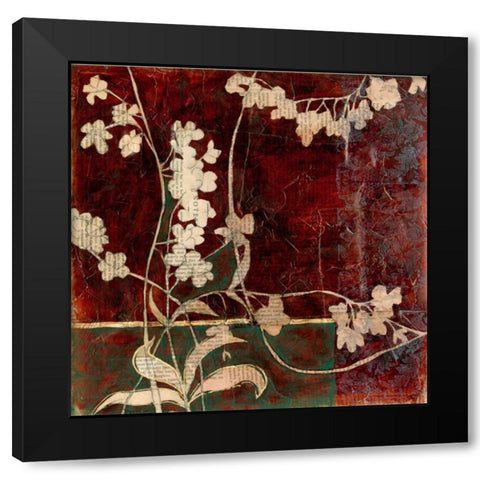 Garden Whimsy II Black Modern Wood Framed Art Print with Double Matting by Goldberger, Jennifer