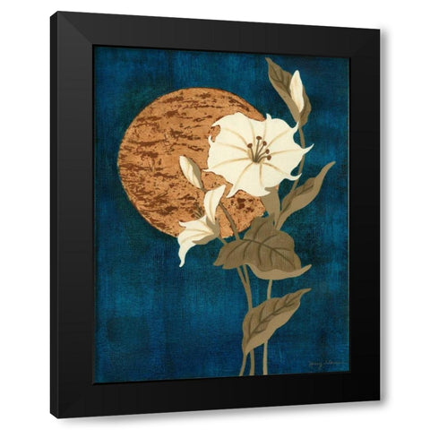 Moonlit Blossoms I Black Modern Wood Framed Art Print with Double Matting by Slocum, Nancy