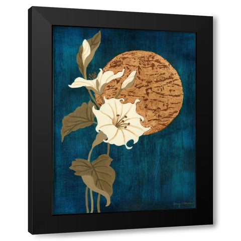 Moonlit Blossoms II Black Modern Wood Framed Art Print with Double Matting by Slocum, Nancy