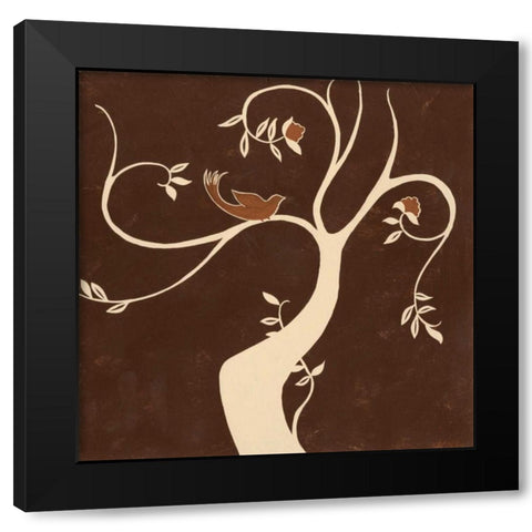Willow Fresco I Black Modern Wood Framed Art Print with Double Matting by Vess, June Erica