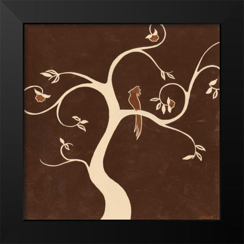 Willow Fresco II Black Modern Wood Framed Art Print by Vess, June Erica