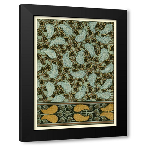 Garden Tapestry I Black Modern Wood Framed Art Print by Grasset