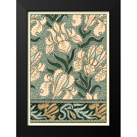 Garden Tapestry II Black Modern Wood Framed Art Print by Grasset