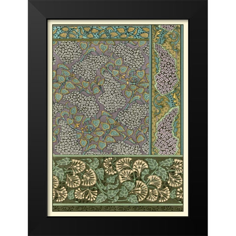 Garden Tapestry III Black Modern Wood Framed Art Print by Grasset