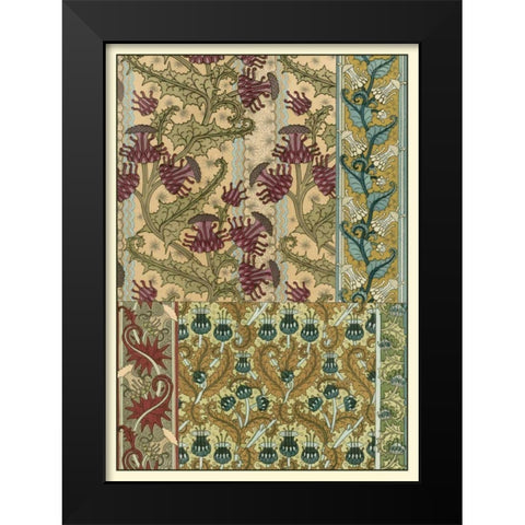 Garden Tapestry IV Black Modern Wood Framed Art Print by Grasset