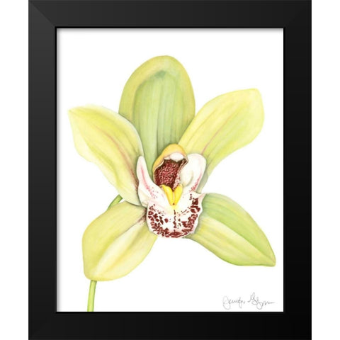 Orchid Beauty II Black Modern Wood Framed Art Print by Goldberger, Jennifer