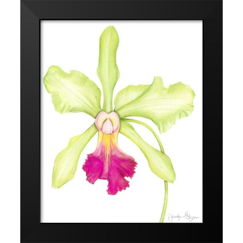 Orchid Beauty III Black Modern Wood Framed Art Print by Goldberger, Jennifer