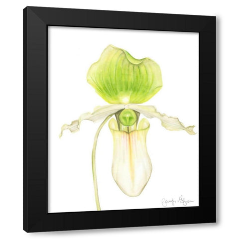 Orchid Beauty IV Black Modern Wood Framed Art Print with Double Matting by Goldberger, Jennifer
