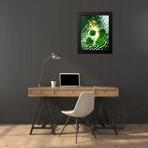 Floating Light Black Modern Wood Framed Art Print by Morris, Leonard