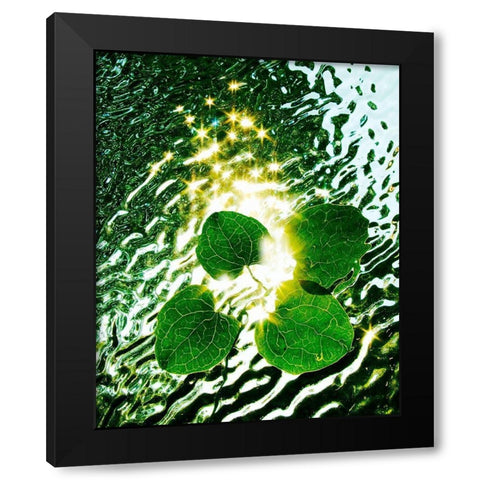 Floating Light Black Modern Wood Framed Art Print by Morris, Leonard