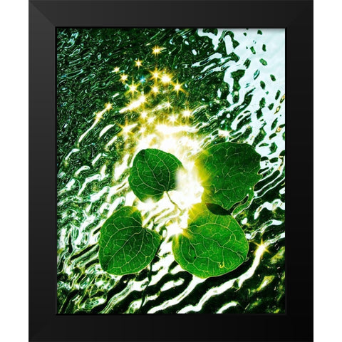 Floating Light Black Modern Wood Framed Art Print by Morris, Leonard