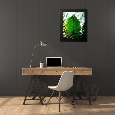 Rising Black Modern Wood Framed Art Print by Morris, Leonard