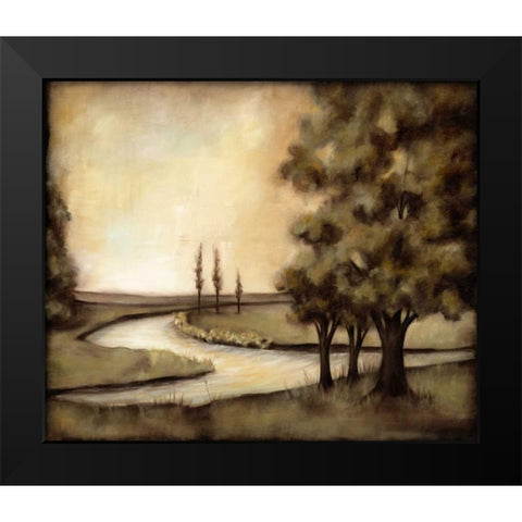 Waterside Revelry II Black Modern Wood Framed Art Print by Goldberger, Jennifer