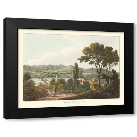 English Countryside I Black Modern Wood Framed Art Print with Double Matting by Wilkenson, Joseph