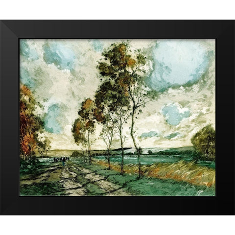 Autumn Landscape IV Black Modern Wood Framed Art Print by Vision Studio