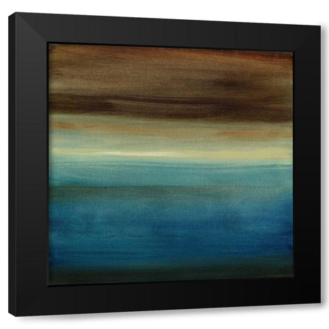 Abstract Horizon III Black Modern Wood Framed Art Print by Harper, Ethan
