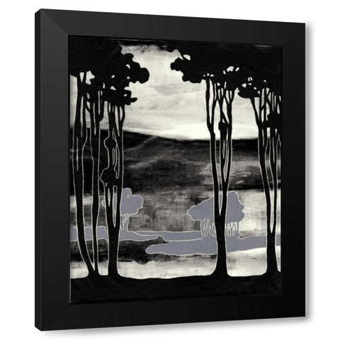 Nouveau Landscape I Black Modern Wood Framed Art Print with Double Matting by Goldberger, Jennifer