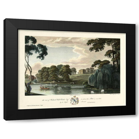 Birdwell Estate Black Modern Wood Framed Art Print with Double Matting by Polwhele, Richard