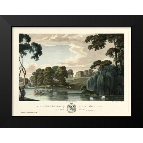 Birdwell Estate Black Modern Wood Framed Art Print by Polwhele, Richard