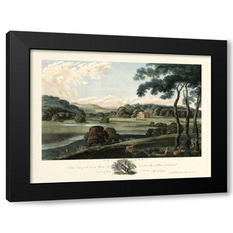 Escote Estate Black Modern Wood Framed Art Print by Polwhele, Richard