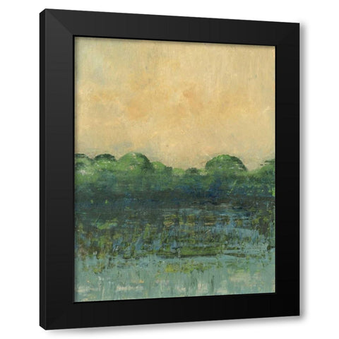 Viridian Marsh I Black Modern Wood Framed Art Print by Holland, Julie