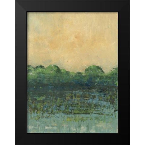 Viridian Marsh I Black Modern Wood Framed Art Print by Holland, Julie