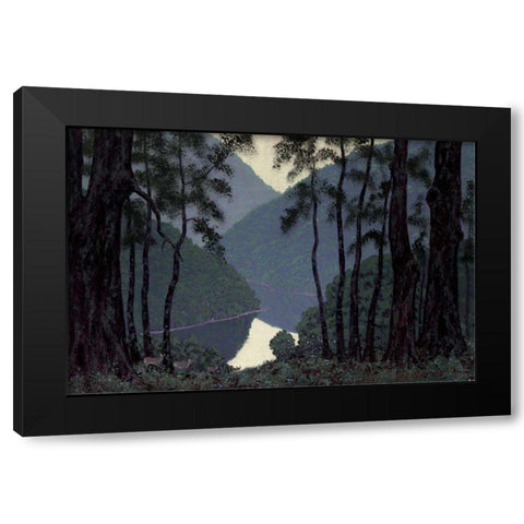 Spring Black Modern Wood Framed Art Print by Stone, Walter King