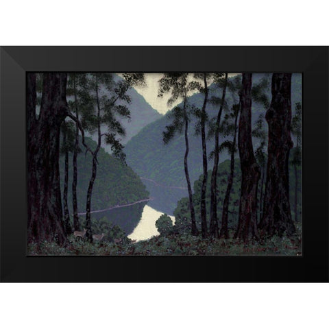 Spring Black Modern Wood Framed Art Print by Stone, Walter King