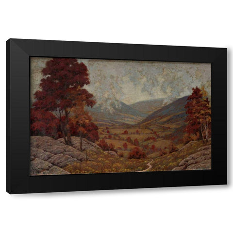 Autumn Black Modern Wood Framed Art Print by Stone, Walter King