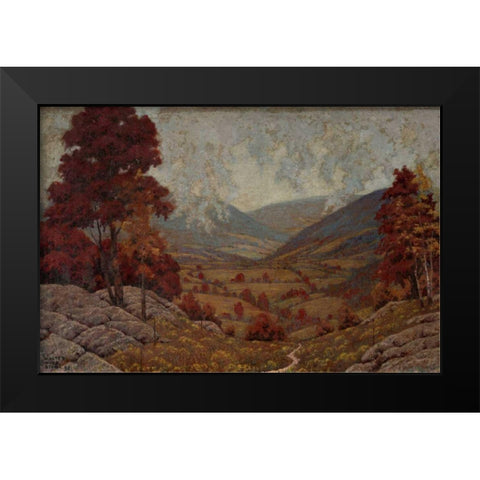 Autumn Black Modern Wood Framed Art Print by Stone, Walter King
