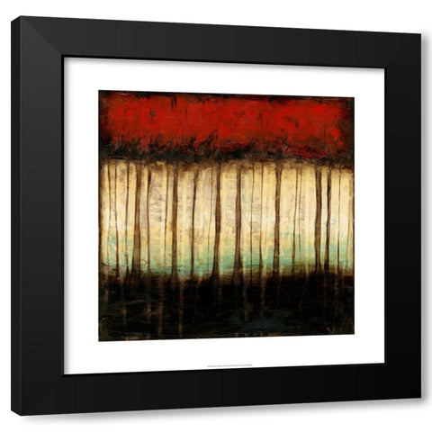 Autumnal Abstract II Black Modern Wood Framed Art Print with Double Matting by Goldberger, Jennifer