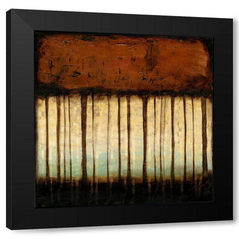 Autumnal Abstract III Black Modern Wood Framed Art Print with Double Matting by Goldberger, Jennifer