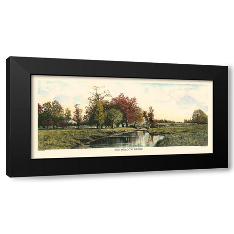 The Meadow Brook Black Modern Wood Framed Art Print with Double Matting by Eaton, C. Harry