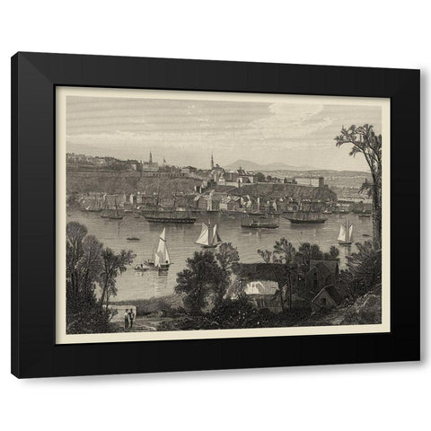Scenic City Views I Black Modern Wood Framed Art Print with Double Matting by Hinshelwood, R.