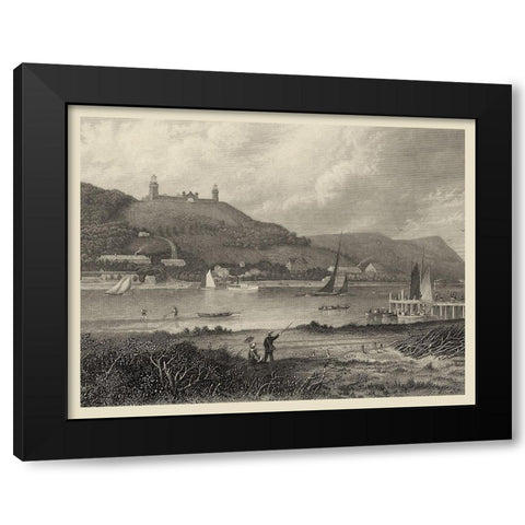 Scenic City Views II Black Modern Wood Framed Art Print with Double Matting by Wellstood, W.