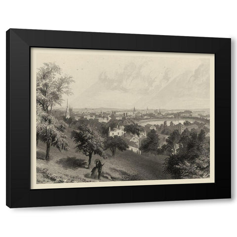 Scenic City Views III Black Modern Wood Framed Art Print with Double Matting by Hinshelwood, R.