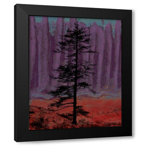 Aurora II Black Modern Wood Framed Art Print with Double Matting by Ludwig, Alicia