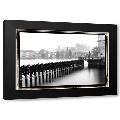 Quiet River Black Modern Wood Framed Art Print with Double Matting by DeNardo, Laura