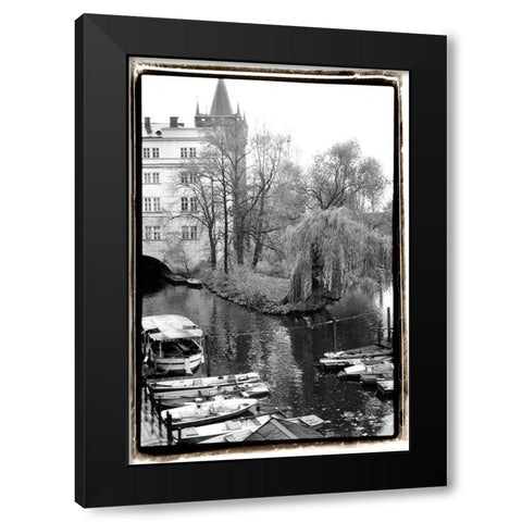 River Respite Black Modern Wood Framed Art Print by DeNardo, Laura