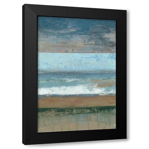 Coastal Abstract I Black Modern Wood Framed Art Print with Double Matting by Goldberger, Jennifer