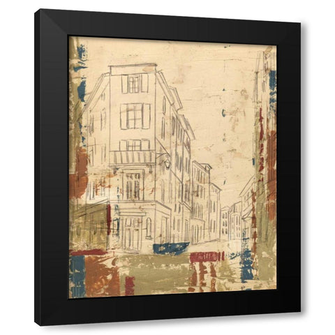 Streets of Downtown I Black Modern Wood Framed Art Print by Harper, Ethan