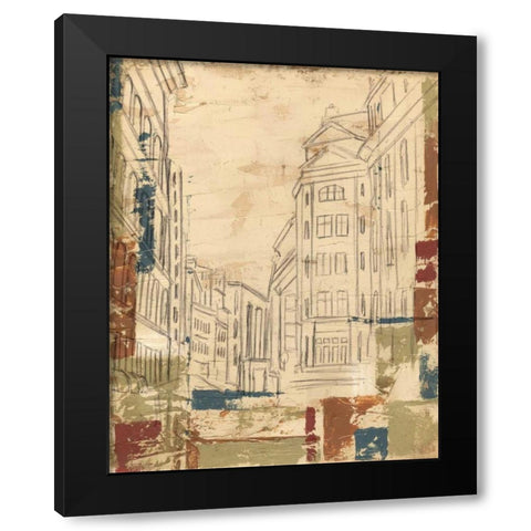 Streets of Downtown II Black Modern Wood Framed Art Print by Harper, Ethan