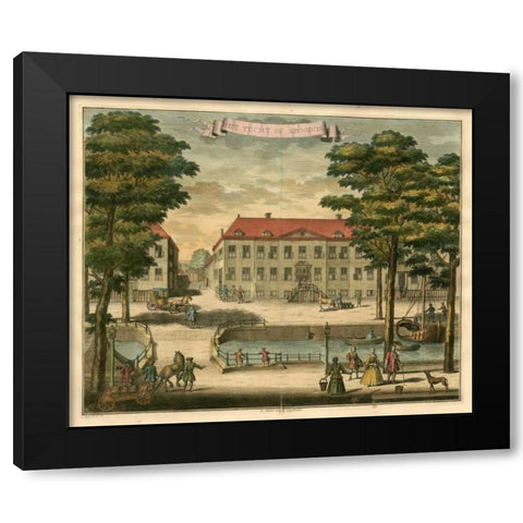 Scenes of the Hague I Black Modern Wood Framed Art Print by Van der Giessen, G.