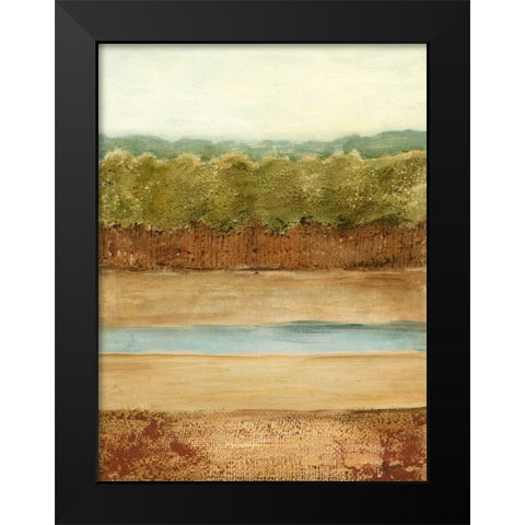 Golden Meadow II Black Modern Wood Framed Art Print by Harper, Ethan