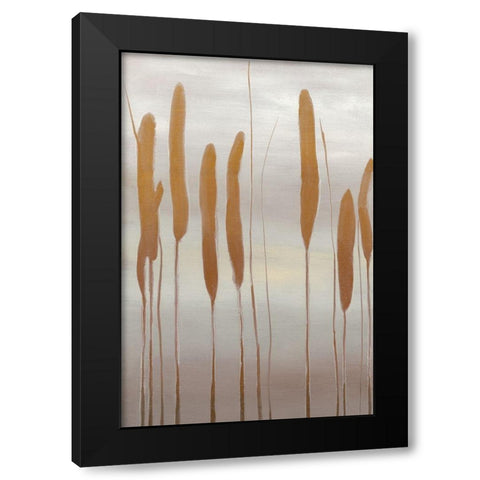 Reeds and Leaves II Black Modern Wood Framed Art Print with Double Matting by Goldberger, Jennifer