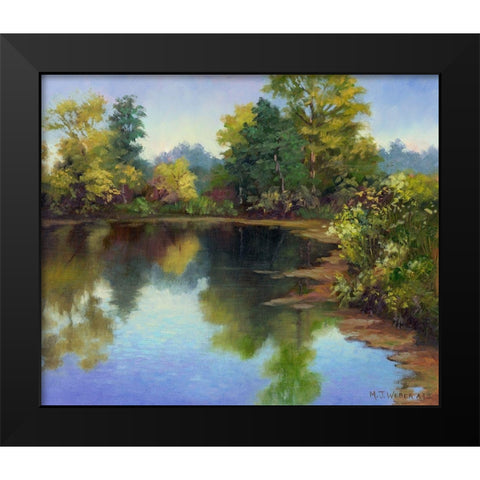 Summer Pond Black Modern Wood Framed Art Print by Weber, Mary Jean